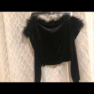 Off shoulder crop top